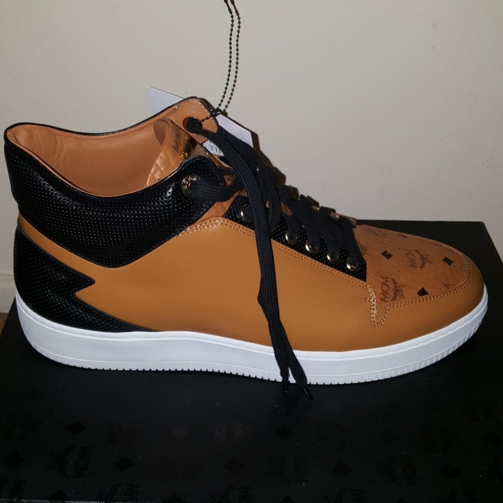 RARE MCM Visetos Mid-tops Sneakers